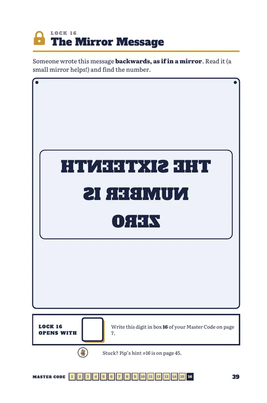 Mirror Message puzzle page