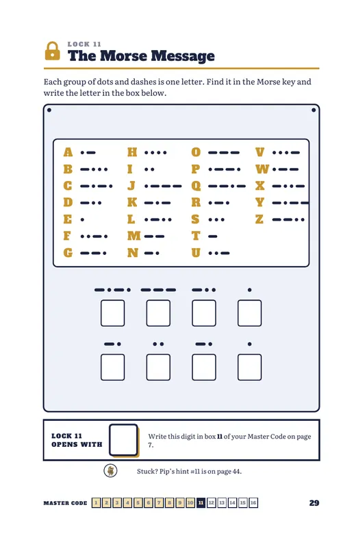Morse Code puzzle page