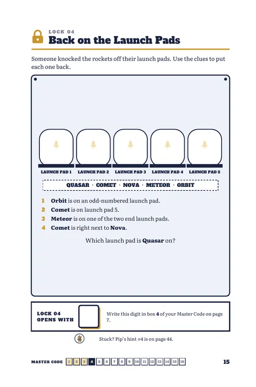 Line-Up Logic puzzle page