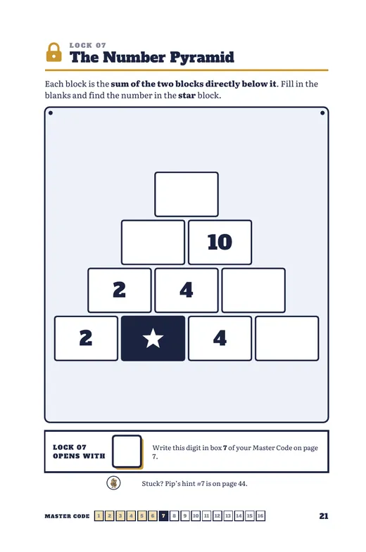 Number Pyramid puzzle page