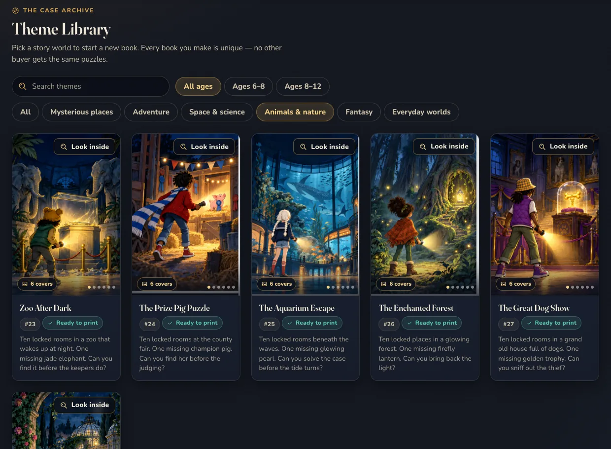 The EscapeBook Studio theme library